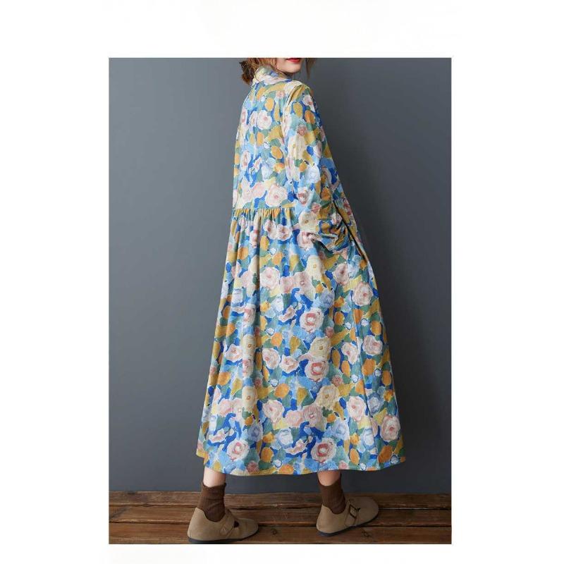 Женское свободное вельветовое платье миди, стройнящее фигуру