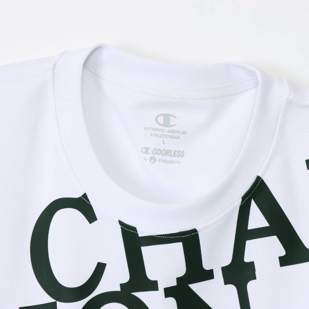 Длинная круглая антибактериальная и непромокаемая футболка с длинным рукавом, белая [Champion], рукав, горловина, устойчивая, высыхающая, логотип, футболка, волейбол,