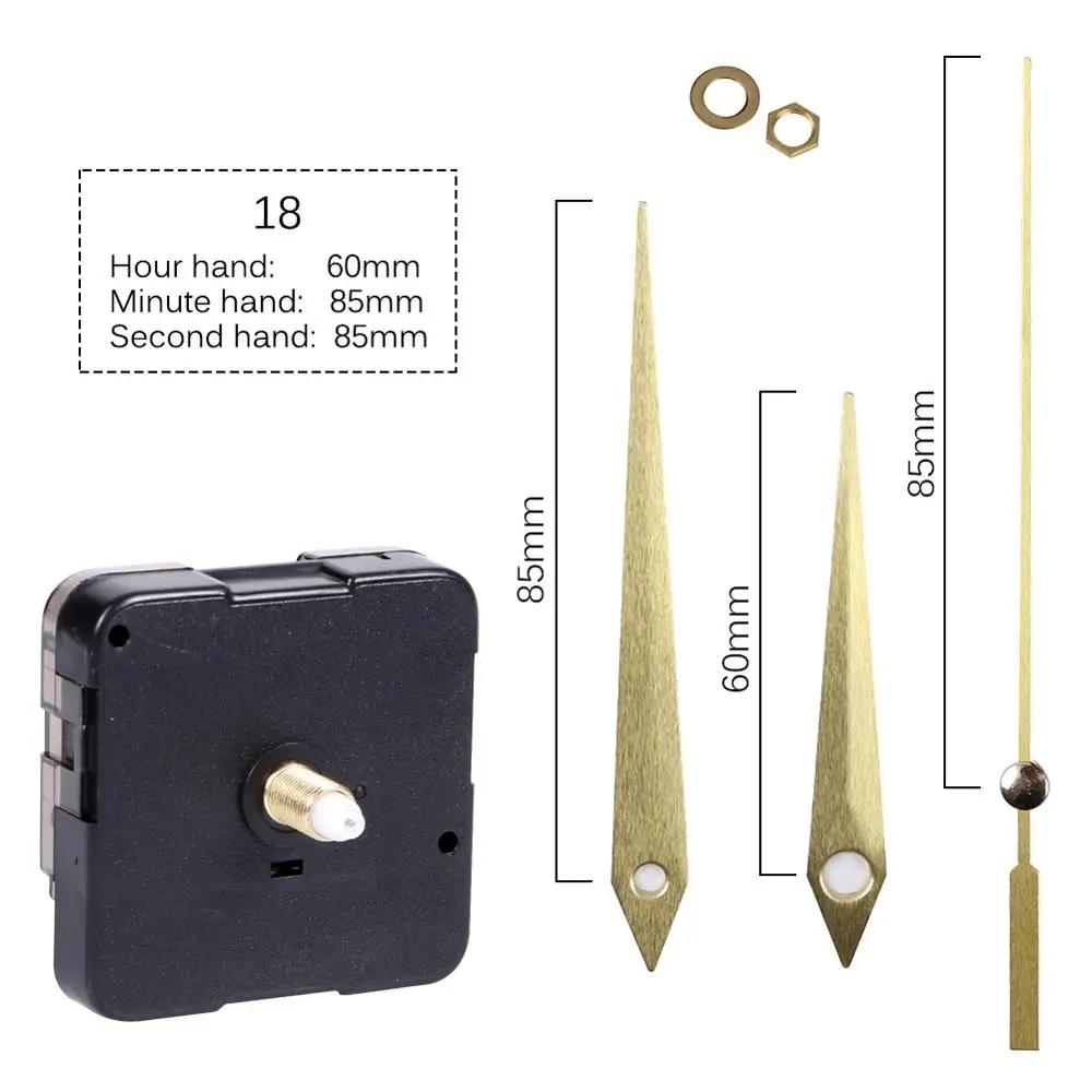 Кварцевый часовой механизм с механизмом стрелок, для ремонта часов, замена, длина вала 12 мм (9/20 дюйма) Длина резьбы 5 мм(1/5 дюйма)