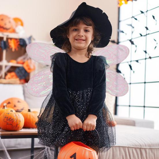 Fairy Wings Lightweight Gradient Angel Elf Wing Costume Prop Women Dragonfly Wing Dress-Up Accessories for Cosplay Dance Parties