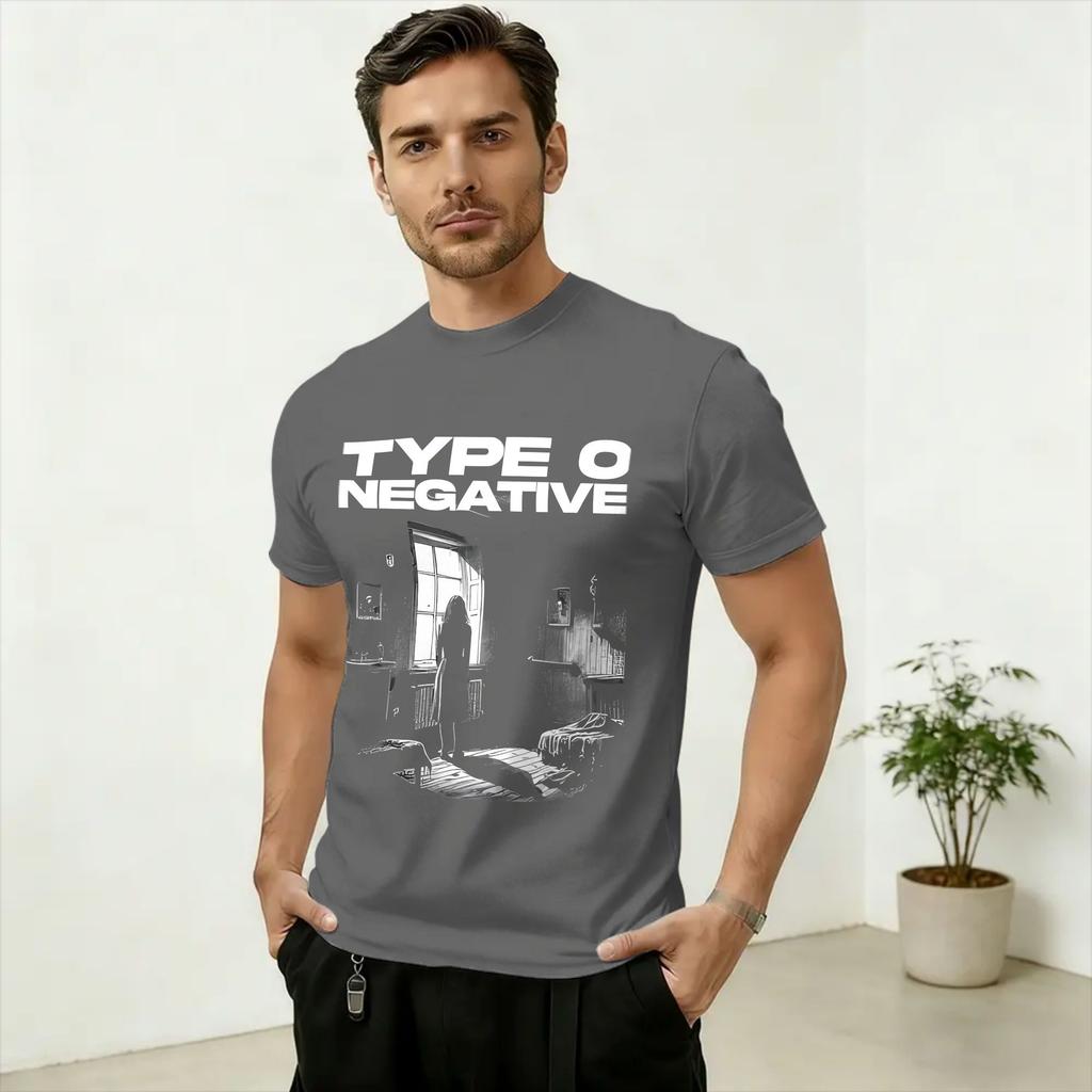 Vintage Type O Negative TShirt Unisex Crewneck Cotton T Shirts Short Sleeve Tee Shirt 4XL 5XL Clothes