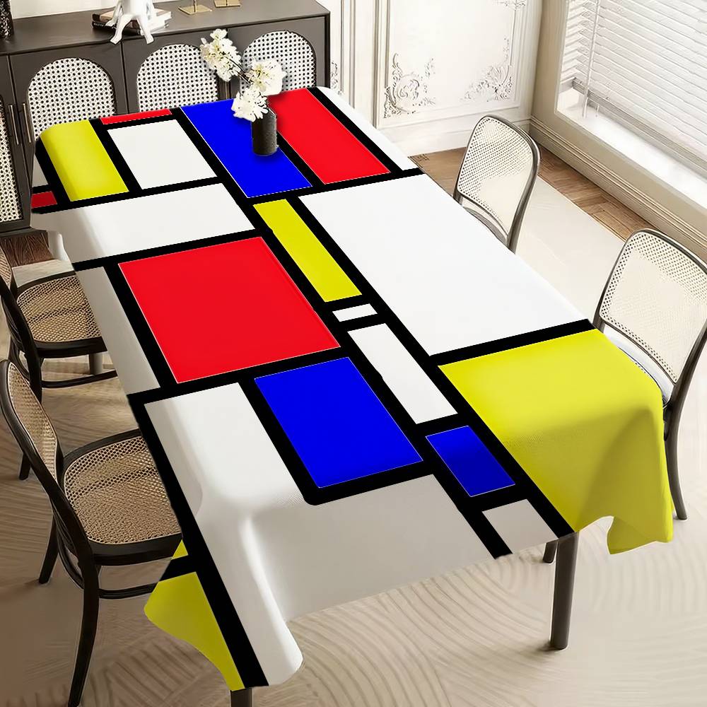 Скатерть Art P-Piet CC-ornelies M-Mondrian Покрытие для домашнего обеденного стола Покрытие для банкетного стола на открытой вечеринке Скатерти для украшения отеля