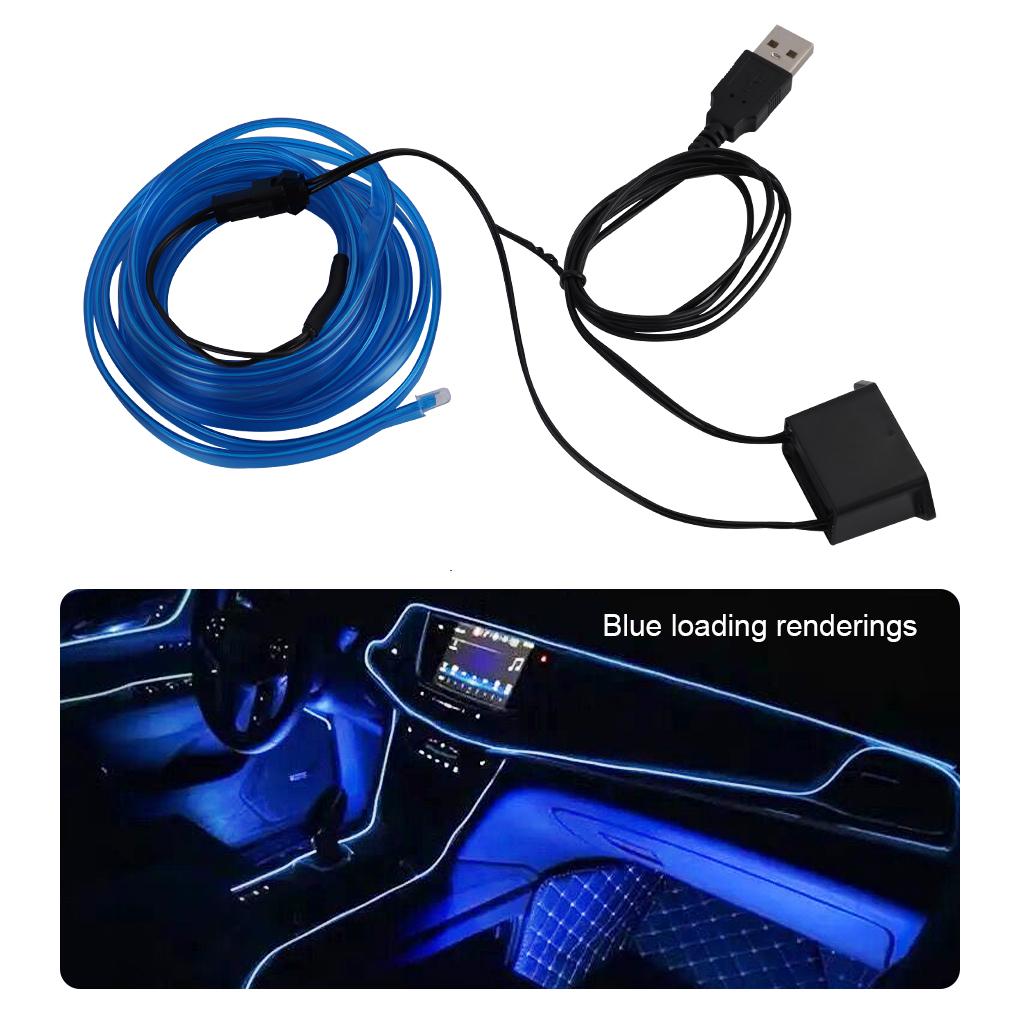 Светодиодная лента Лампа Свет Свечение Плоский край EL Провод Нить Лента Веревка Трубка