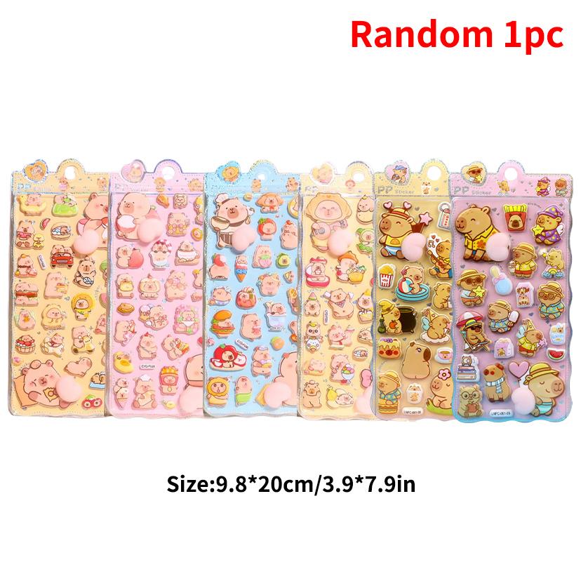 3D Cute Animal Butt Stickers Plush Pinched Happy Buttocks Sticker Stress Ease Puffy Sticker For Diy Scrapbook Phone Case Decal