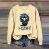 Women's Fashion Casual Long Sleeve Loose  Printed Sweatshirt