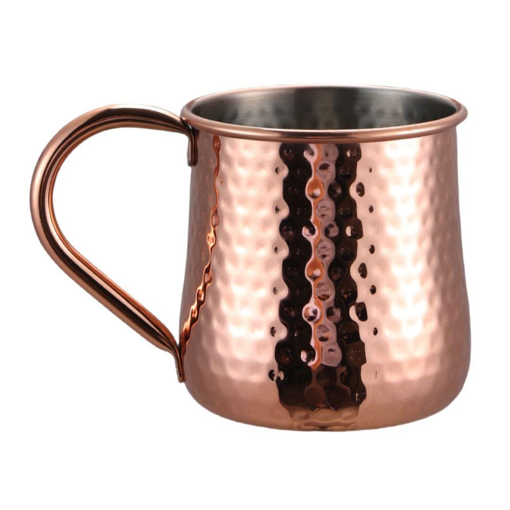 Durable Coppery Beer Mugs Rose Gold Coffee  Cup New Copper Moscow Mule Mug  Bar Drinkware