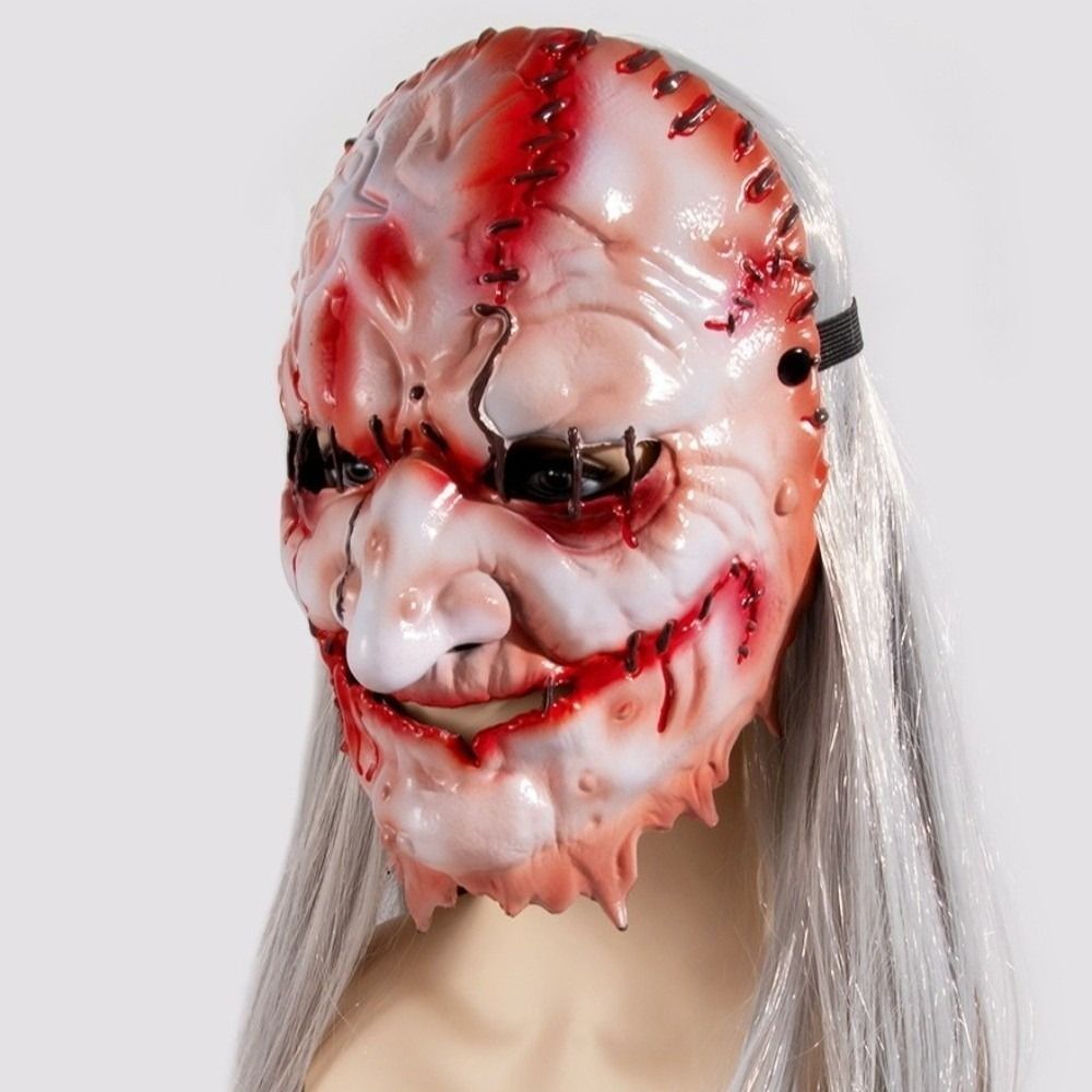 Facepiece Dark Forest Mask Blood Scar Scary Killer Devil Mask Halloween Witch Mask Dressing Up