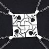 Ожерелье с бриллиантовым сердцем и буквой для нескольких человек для подруг