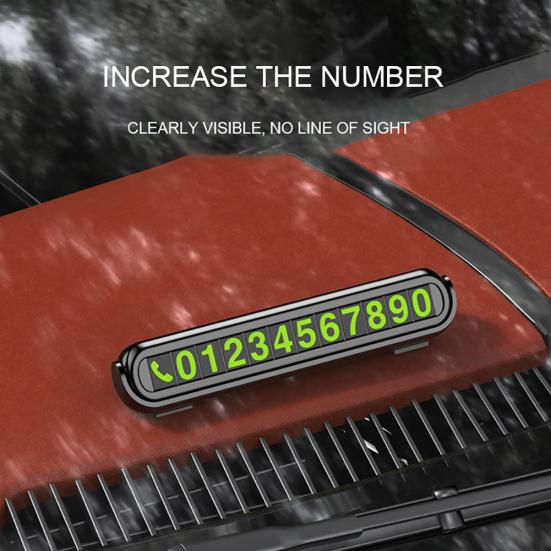 Ароматерапевтическая автомобильная карта временной остановки, парковочная карта, светящаяся табличка с номером телефона