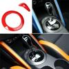 2PCS Gear Shift Knob Cover Trim Shift Lever Decorative Cover Replacement Parts Accessories For Hyundai Veloster 2011-2017 Red