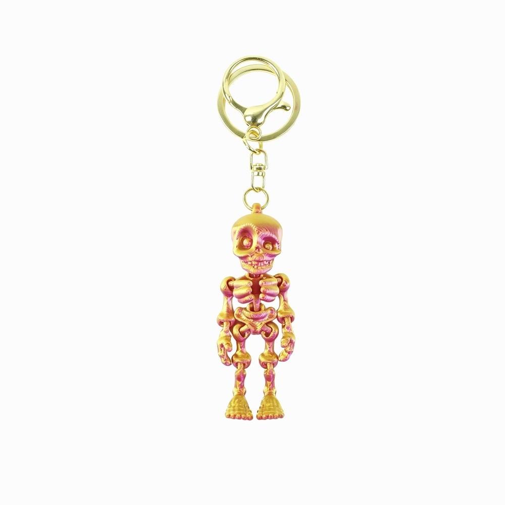 Articulated Joints Articulated Skeleton Key Ring 3D Printing Skull Bag Pendant Car Keys