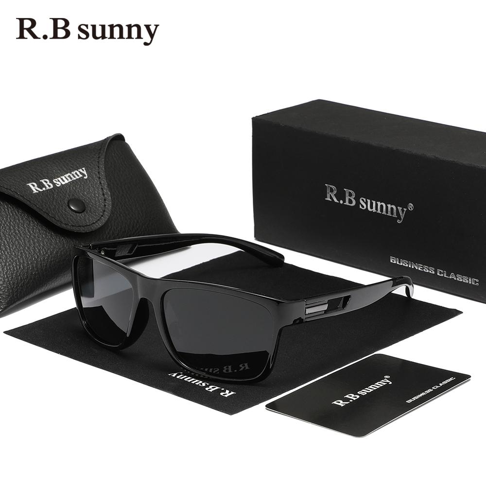 RBsunny Модные спортивные поляризованные солнцезащитные очки мужские прямоугольные полнокадровые очки с зеркальными линзами UV400 антибликовые женские очки для активного отдыха