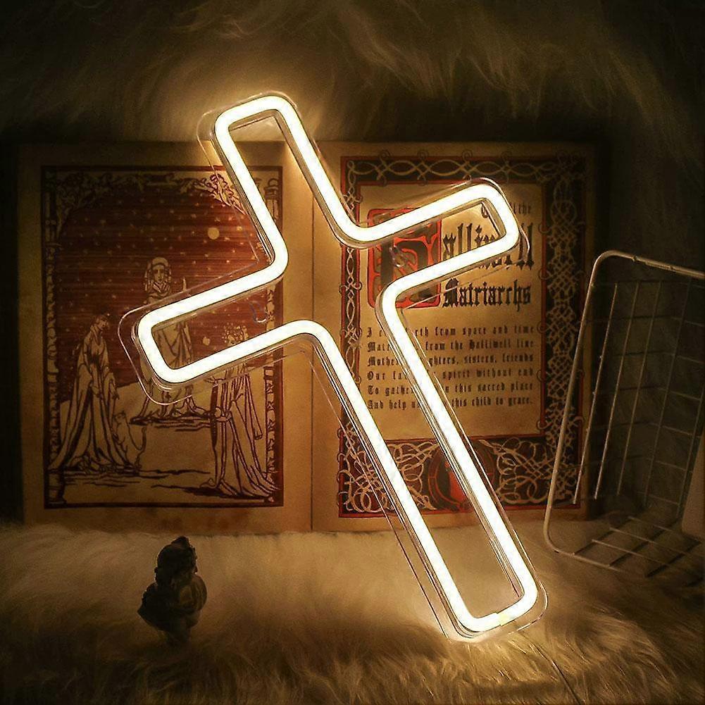 16.1''12'' Cross Neon Signs Led Hanging / Bedroom Wall Decor