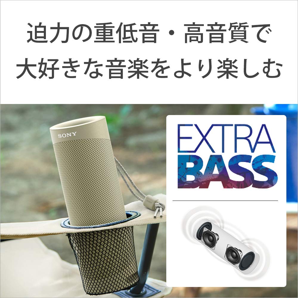 Sony Wireless Portable Speaker be used as a PC pairing possible by connecting two bass to 12 hours of continuous playback 2020 C SRS-XB23