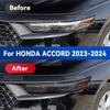 For HONDA ACCORD 2023 2024 Car Headlight Smoked Black TPU Protective Film Front Light Tint Change Color Sticker Accessories