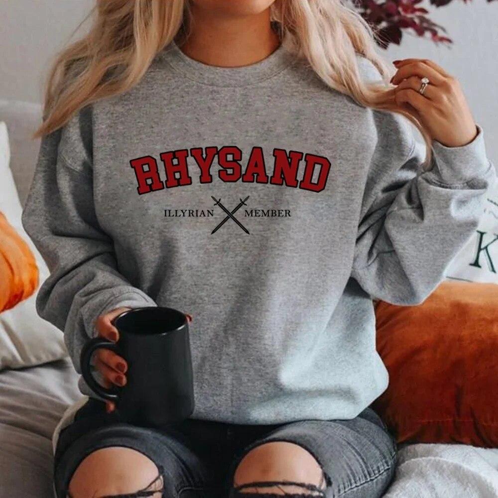 Толстовка Rhysand ACOTAR Толстовки Feyre and Rhysand Толстовка Velaris SJM Illyrian Member Пуловер Bookish Толстовка Женская одежда
