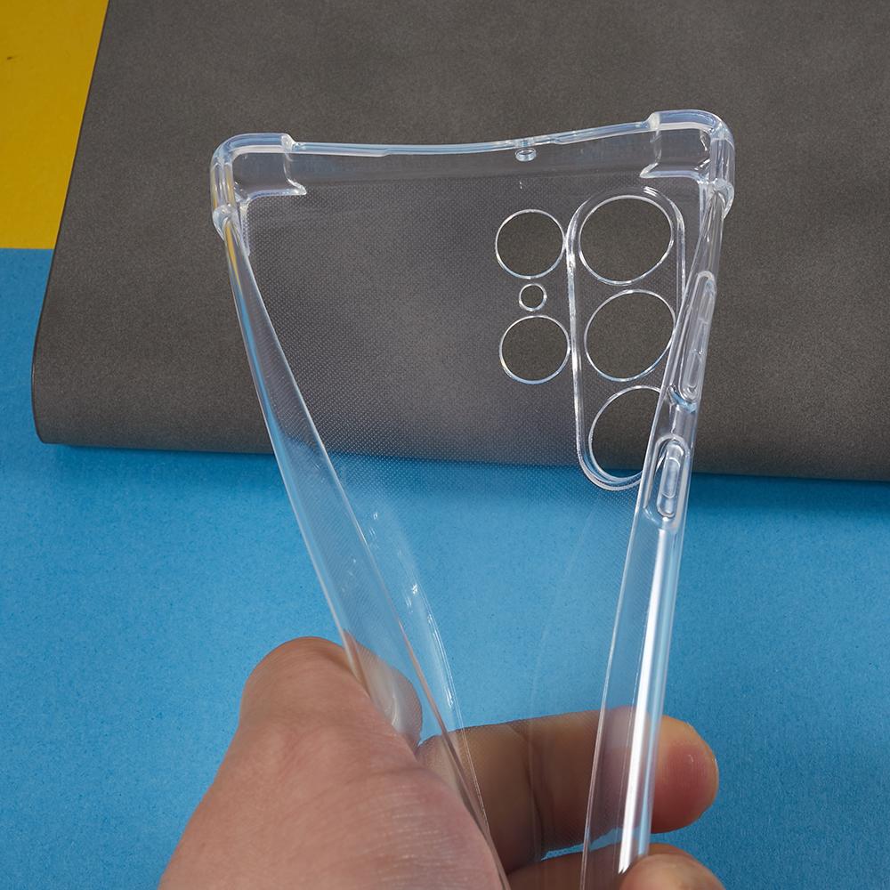 Для Samsung Galaxy S22 Ultra 5G Мягкий ТПУ чехол Усиленные углы Защита от падения Прозрачная крышка для телефона