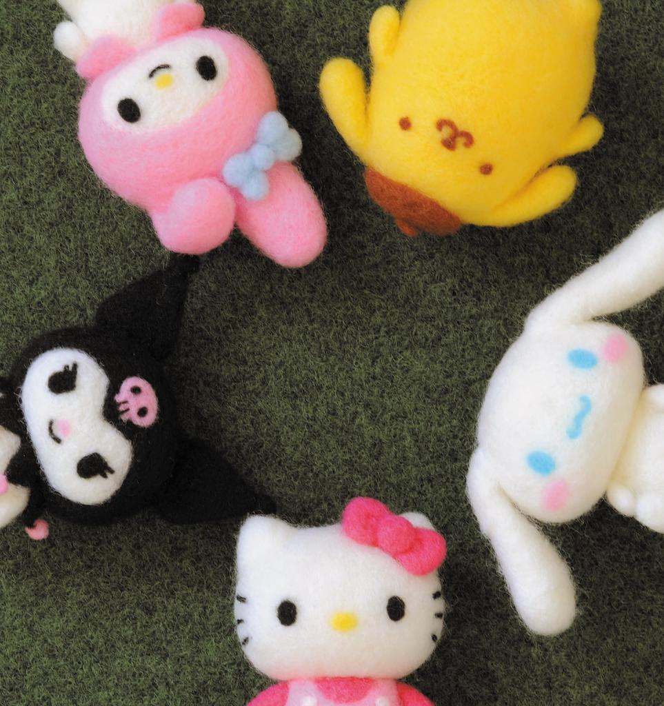 Hamanaka Wool Felting Needle Felted Sanrio Hello Kit, Characters, Kitty, H468-000-110