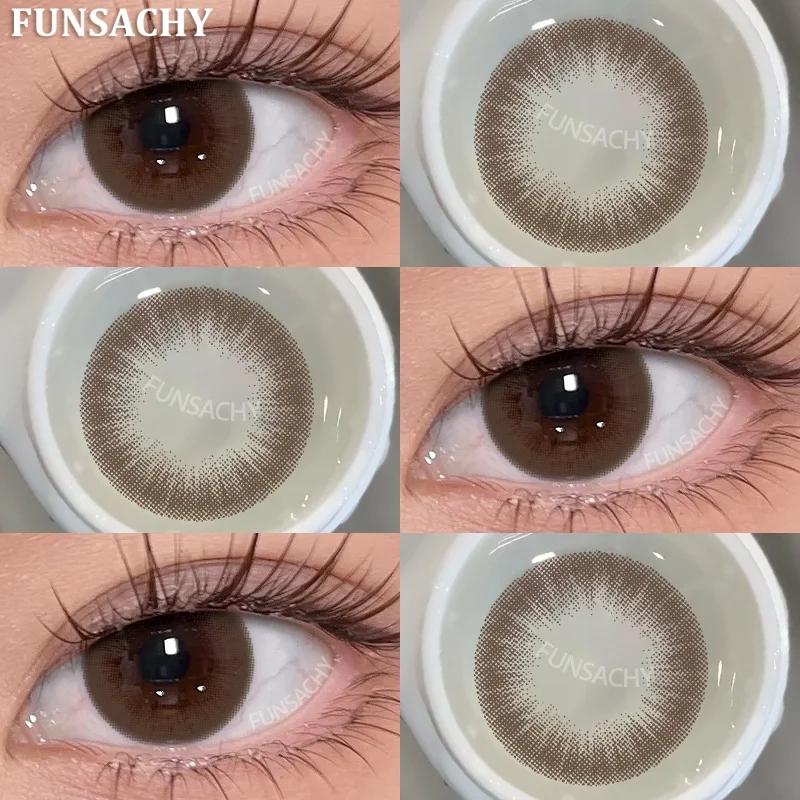 FUNSACHY 2 шт./пара модные линзы цветные контактные линзы для глаз красота зрачки цветные линзы глаза модные многоцветные контактные линзы