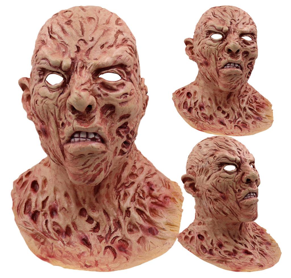 Creepy Freddy Krueger Latex Mask Full Head Helmet For Halloween Party Cosplay