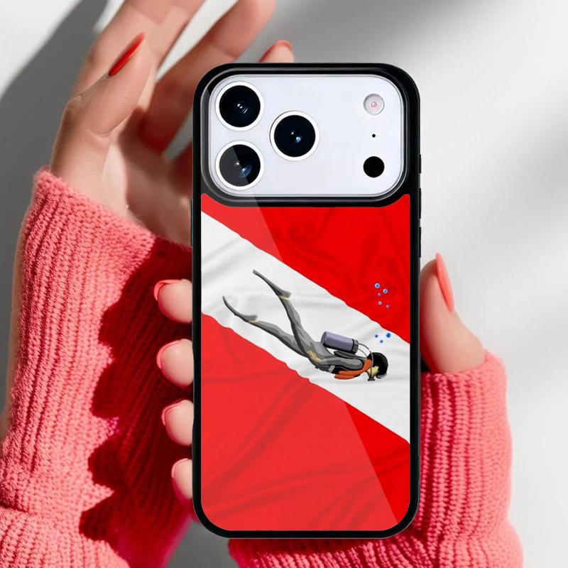 Чехол для телефона для дайвинга, дайвера, акулы, для iPhone 17 16 15 14 13 Pro Max, задняя крышка для 12 11 Pro Coque