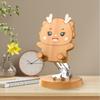 Creative Cartoon Phone Stand: Cute, Fun Solid Wood & Aluminum Alloy, Thickened Base, 360° Rotating Rod, Unique Gift.