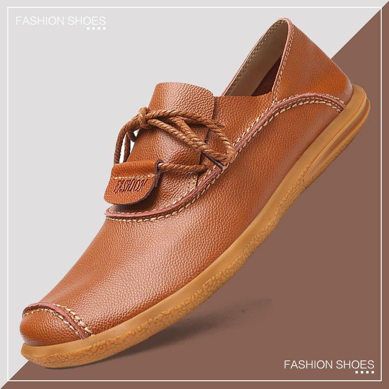 Мужская тонкая дышащая повседневная обувь из натуральной воловьей кожи