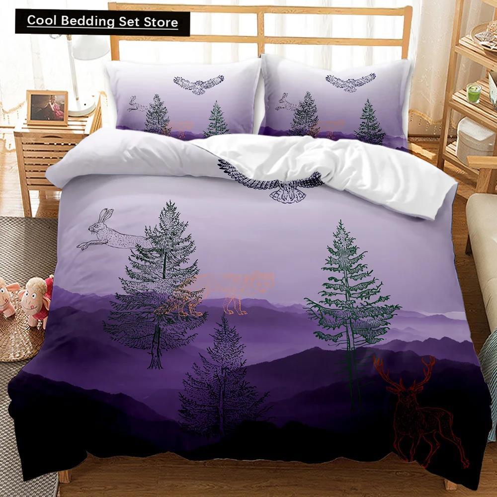 Комплект постельного белья с изображением совы, милый комплект постельного белья с изображением совы для детей, мальчиков и девочек, милый комплект постельного белья с изображением животных, двуспальный, размера «king-size», полиэстеровый чехол для одеяла