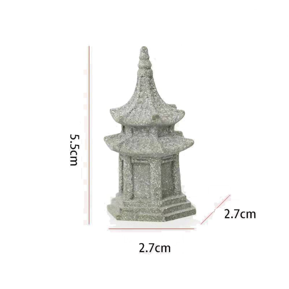 Artificial Mini Lanterns Statue Multifunctional Pagoda Garden Miniature Sculpture Home