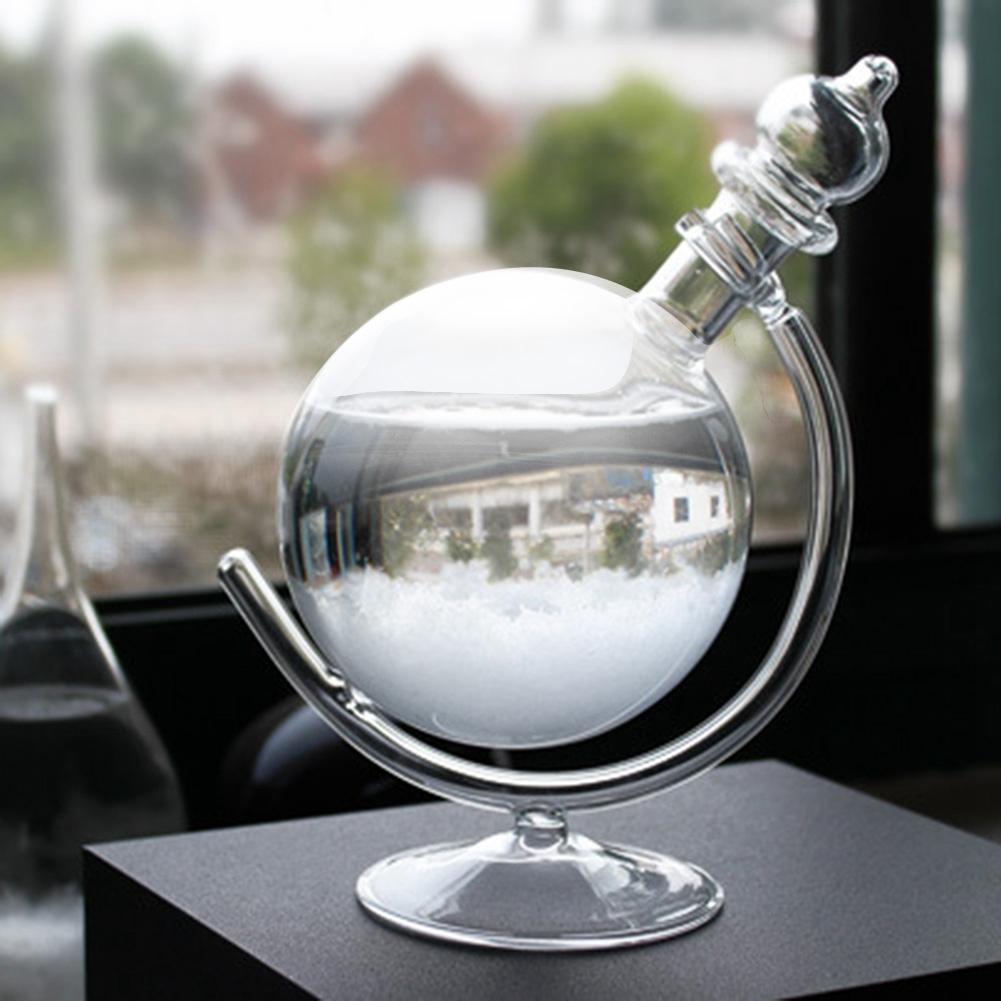Globe Water Shape Weather Forecast Crystal Bottle Windstorm Glass Home Decor Gift