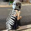 Dinosaur Skeleton Costume Realistic Plush 3D Dinosaur Skull Headpiece And Spine Costume Set for Halloween Cosplay
