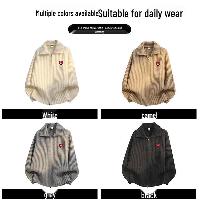 Кардиган-свитер унисекс с воротником хенли от izzue