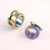 Stainless Steel I-Beam Pulley Ear Expander Piercing Jewelry