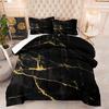 Пододеяльник с абстрактным черным золотом и мрамором, наволочки, комплект постельного белья Twin Queen King 200x200, роскошный скандинавский дизайнер