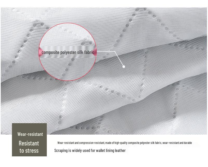 Ultrasonic Quilted Wireless Fabric Plaid Down Jacket PU Handbag Leather Fabric