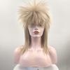 HAIRJOY Синтетические парики 70-х 80-х годов Панк-рок Рок-звезда Парики Костюмный парик Блондинка Рокерская стрижка Маллет Парики Косплей Хэллоуин Парики для женщин