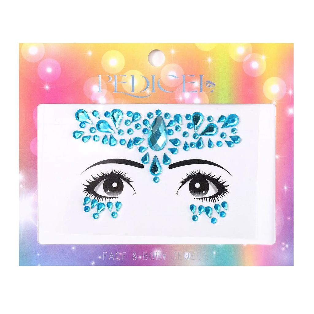 Colourful Kids Makeup Face Stickers Crystal Diamonds Gemstones Girls Women Holiday Glitter Party Self Adhesive Eye Face Tattoos