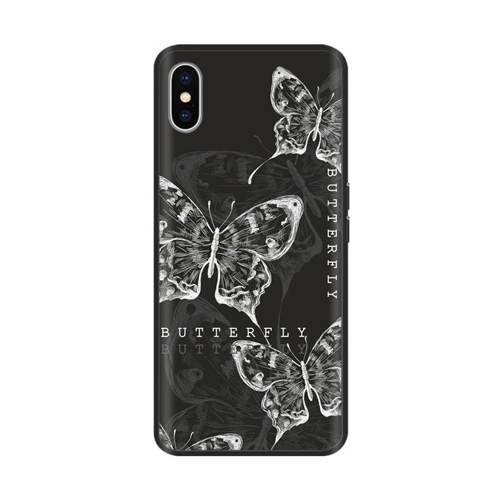 Для iPhone X XS Цветы Мягкие ТПУ Силиконовые Чехлы для Телефона Ударопрочная Крышка Для iPhone X Xs Max XR Мягкий Жидкий Корпус Fundas Capa