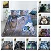 Bed Cover 3D Wolf Bedding Suit Washed Breathable Beds Set Kids Adults Home Bedclothes Comforter Duvet Cover Pillowcase