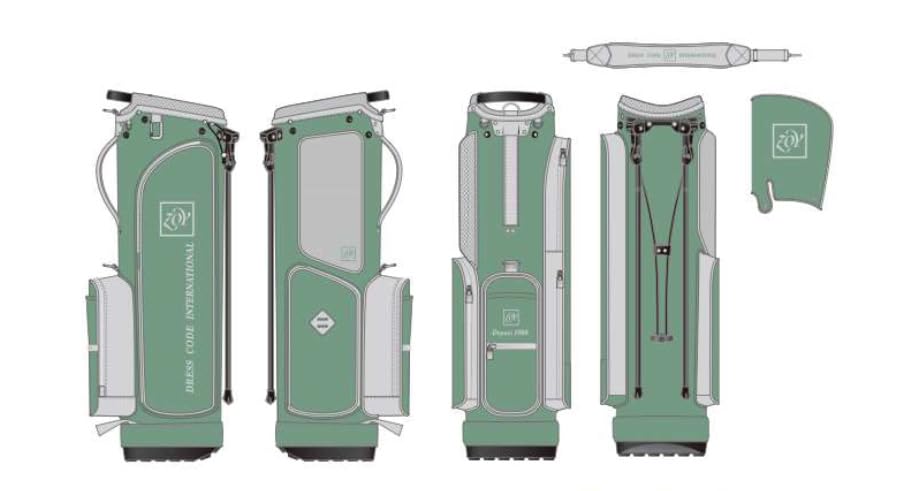 Zoy Lightweight Twill Lightweight Caddy Bag Dark Mint Type 47 Inch Compatible 071779865 9.5