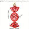 6pcs Ornaments Christmas Candy Hanging Ornaments Christmas Party Decoration Pendant Christmas Gifts Garland Decoration,6 colors