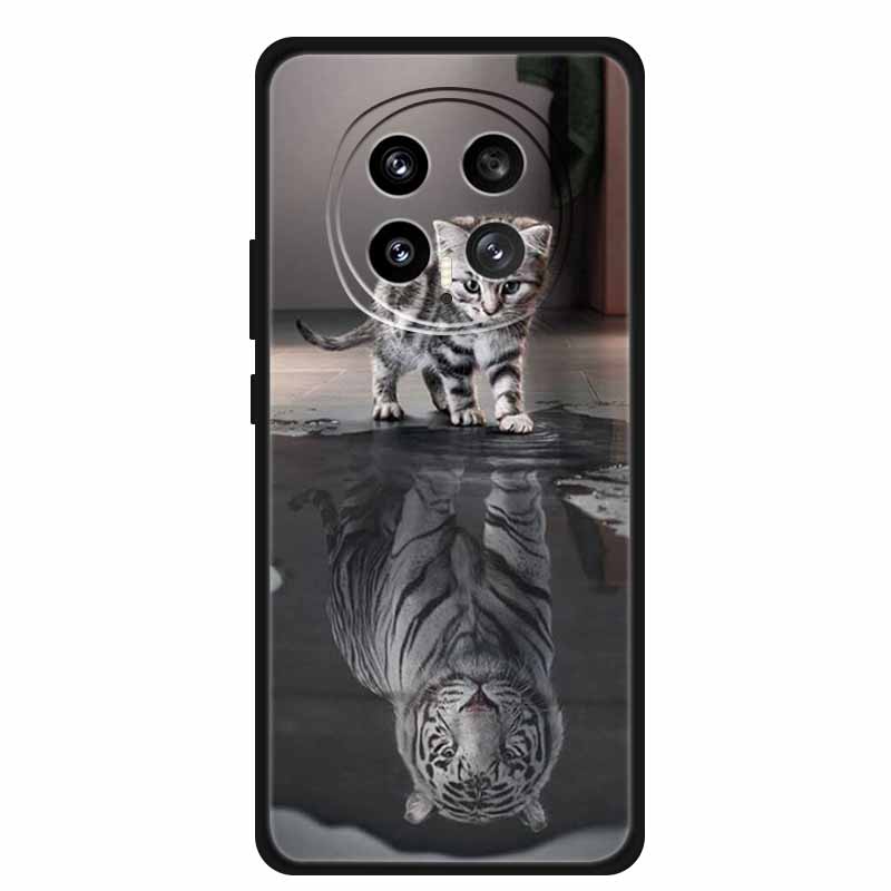 Чехол для телефона Honor Magic8 5G 2025 6,58" Тигр Лев Кошки Мягкий ТПУ Черная Силиконовая Задняя Крышка Для Honor Magic 8 Fundas Ударопрочный