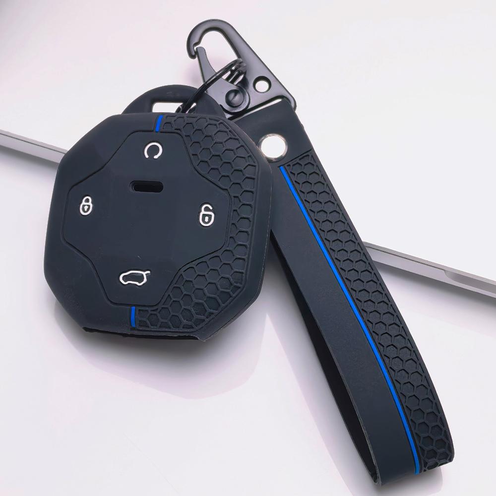 Чехол-брелок для ключей для Jetour Shanhai T2 L9 T3 Traveler Dashing Поверхность устойчива к царапинам Ударопрочная конструкция Мягкая текстура для удобного захвата Простой в установке Дизайн