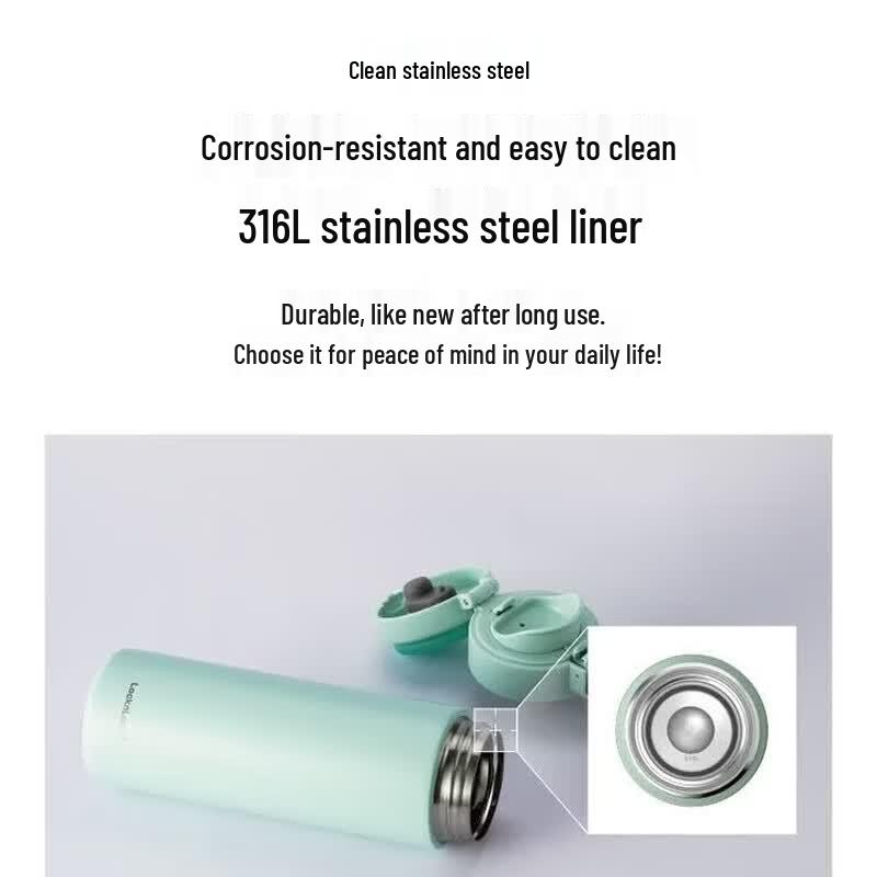 LOCK&LOCK Flow Light Pop-up Lid Stainless Steel Tumbler 450mL