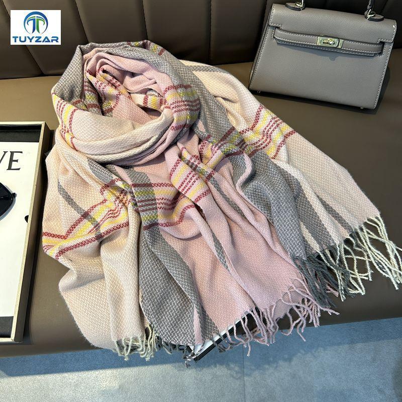 2024 Autumn And Winter New Thickened And Extended Cashmere Scarf Versatile Women'S Warm Neck Protection Scarf Double Sided Scarf Shawl