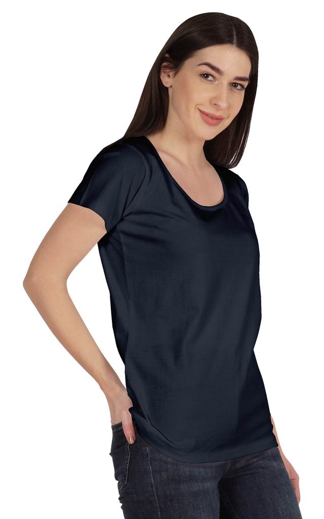 Inkmeso Scoop Neck Basic Tee Casual Short Sleeve Cotton Plain Tshirt Top