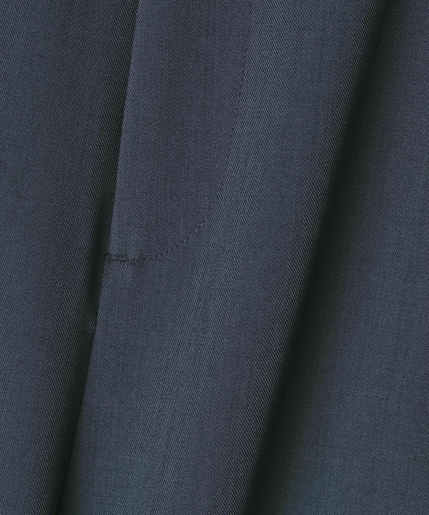 NOIRER 80S Classic One-Pleat Wide Slacks (Navy)