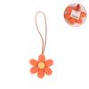 3D Color Six-Petal Flower Name Sticker Pendant Fabric Flower Doll Anti-Lost Lanyard Luggage Tag Charm Keychain Bag Decor Toys