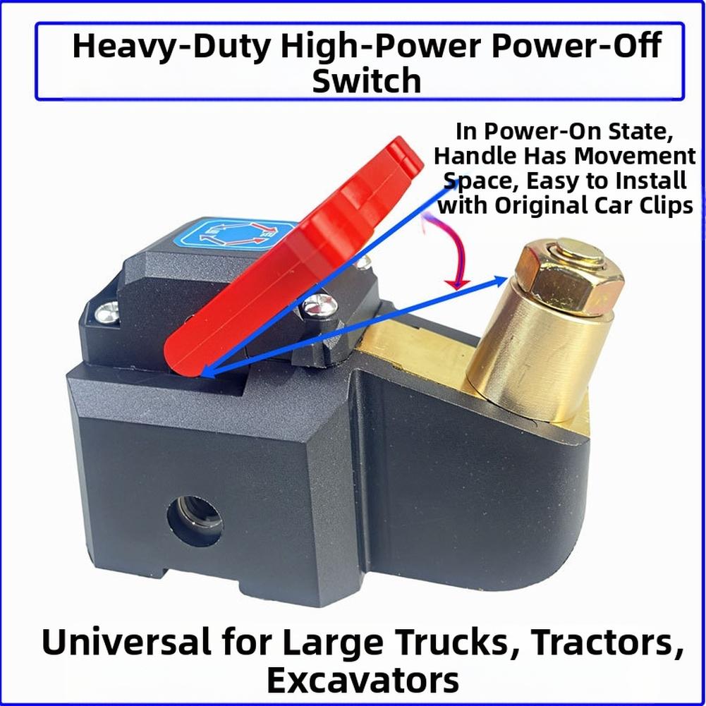 Heavy Duty Battery Disconnect Switch for 12V and 24V Systems with Pure Copper Construction Suitable for Cars Trucks and Tractors