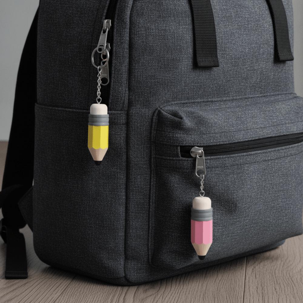 Creative Finger Button Pendant Pencil Shape Finger Button Toys Bag Pendant
